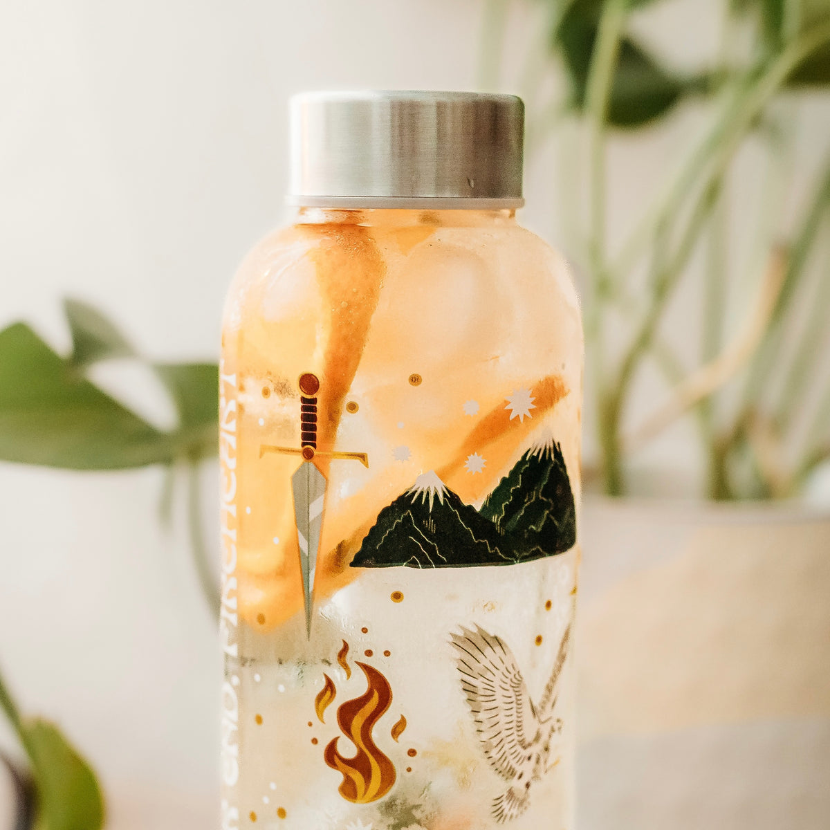 Throne of Glass Inspired: Glass Water Bottle