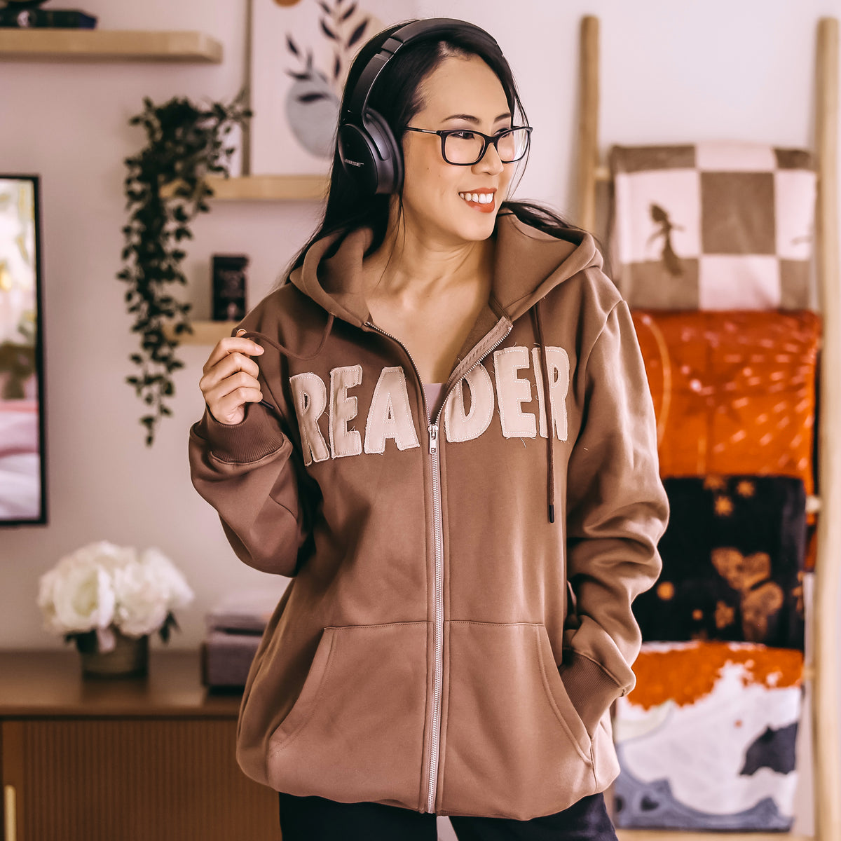 Reader Stamp Zip Up Hoodie