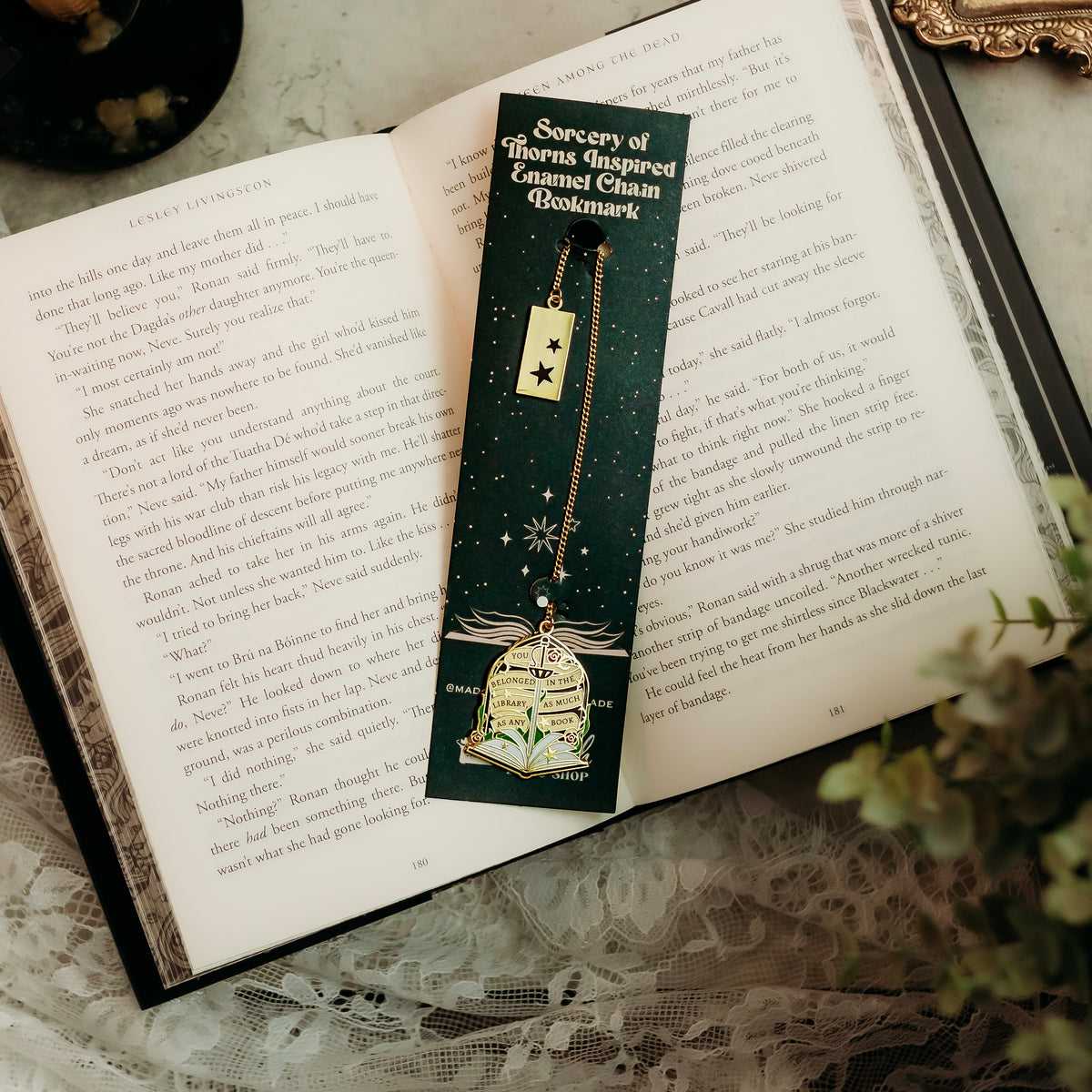 Lost In A Book Bookmark – Blossom and Book