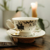 A Reader Lives Tea Cup, Saucer & Spoon