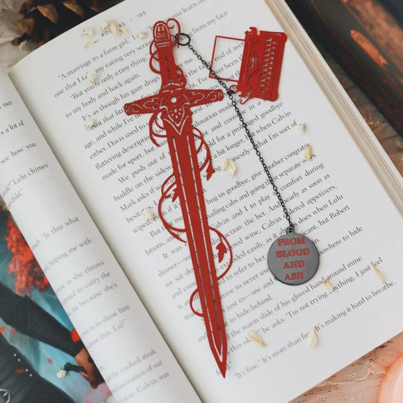 Blood and Ash Inspired: Poppy's Dagger Metal Bookmark