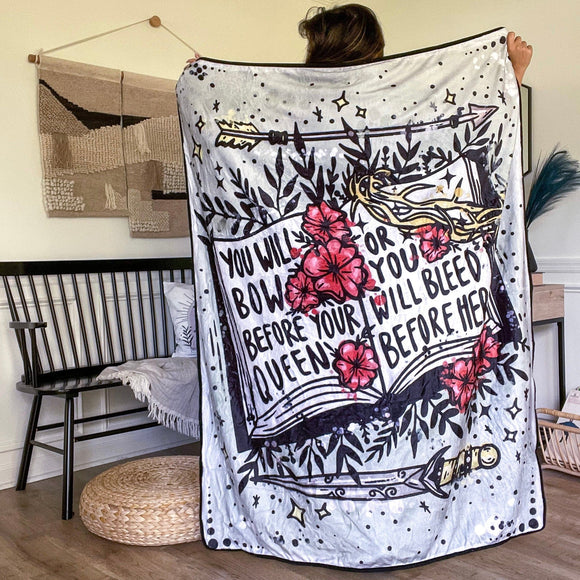 Blood and Ash Inspired: Bow Before Your Queen Blanket