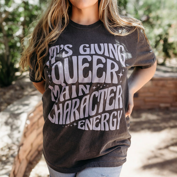 Queer Main Character Energy Heavy Weight Tee