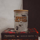Spooky Reader Glass Mug Tumbler