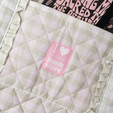 I Heart My Local Bookstore Ruffle Gingham Tote Bag