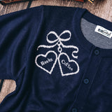 Books & Coffee Short Sleeve Button Sweater