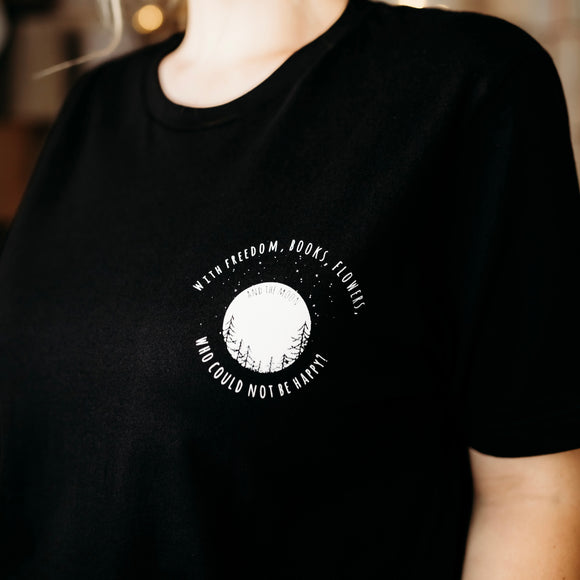 Books and the Moon Pocket Tee