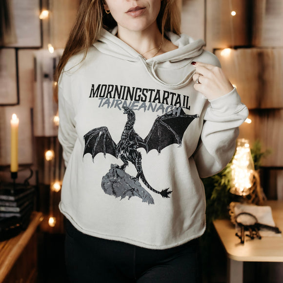 Fourth Wing Inspired: Morningstartail Cropped Hooded Sweatshirt