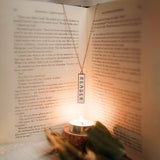 Reader Enamel Pendant Necklace