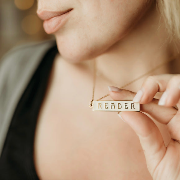 MEMBERS ONLY: Reader Enamel Pendant Necklace