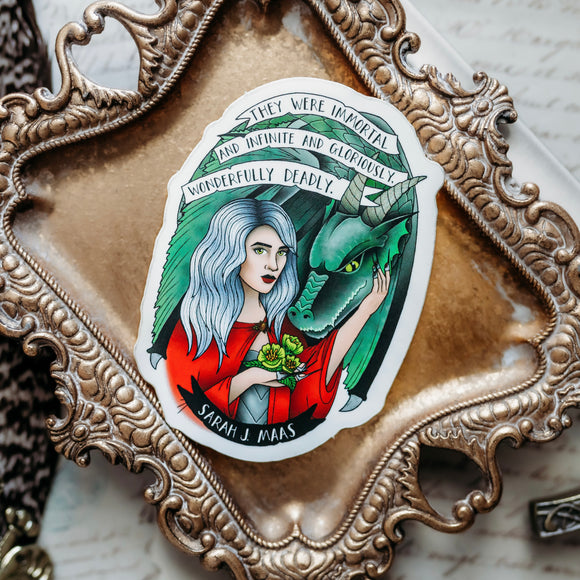 Throne of Glass Inspired: Gloriously and Wonderfully Deadly Sticker