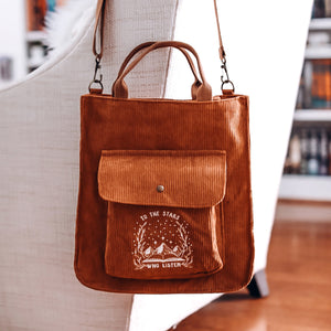 A Court of Mist and Fury Inspired Embroidered Corduroy Tote Bag