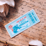 Admit One to the Boy Aquarium Sticker