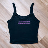 Books Steamy Music Screamy Spaghetti Strap Tank