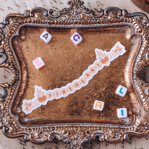 Throne of Glass Inspired: Fireheart Friendship Bracelet Sticker