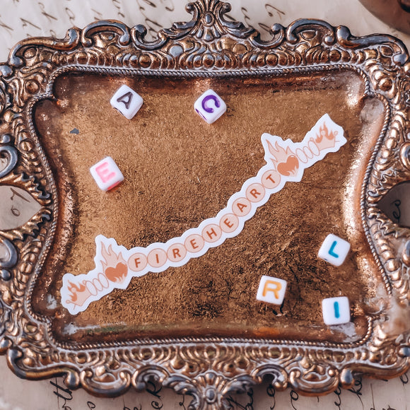 Throne of Glass Inspired: Fireheart Friendship Bracelet Sticker