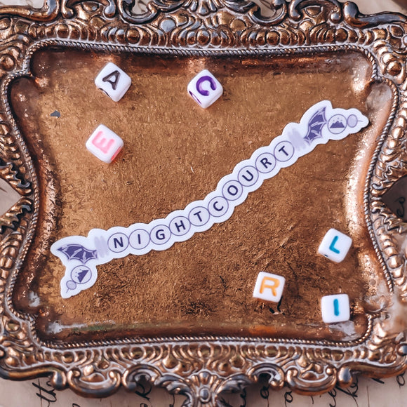 A Court of Thorns and Roses Inspired: Night Court Friendship Bracelet Sticker
