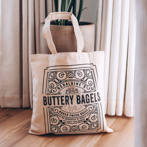 Zodiac Academy Inspired: Buttery Bagel Tote Bag