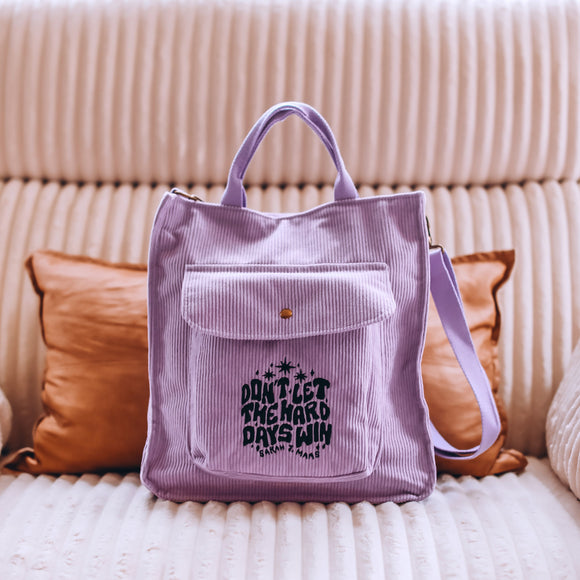 A Court of Thorns and Roses Inspired: Hard Days Corduroy Tote Bag