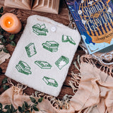 Embroidered Sherpa Book Sleeve