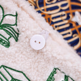 Embroidered Sherpa Book Sleeve