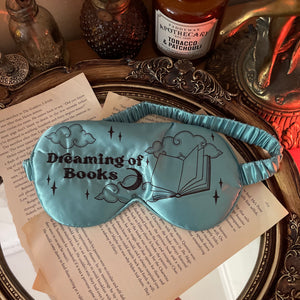 Bookish Embroidered Sleep Mask