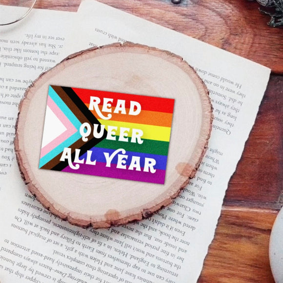 Read Queer All Year Vinyl Sticker