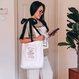 Late Night Reader Bow Tote Bag