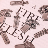 Flesh and Fire Series Inspired Metal Page Markers