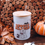 Spooky Reader Glass Mug Tumbler