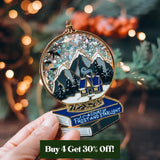 A Court of Frost and Starlight Inspired Enamel Snow Globe Ornament Home