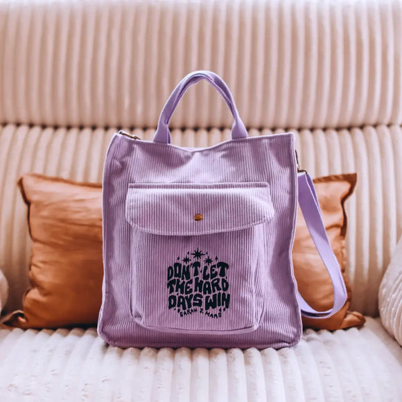 A Court of Thorns and Roses Inspired: Hard Days Corduroy Tote Bag Bags