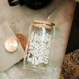 A Dance With Dragons Inspired 12oz Glass Luxe Tumbler Glass Tumbler With Lid & Straw Drinkware