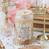 A Dance With Dragons Inspired 12oz Glass Luxe Tumbler Glass Tumbler With Lid & Straw Drinkware