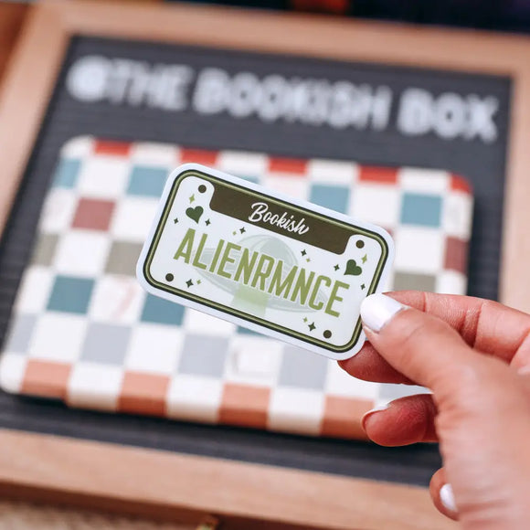 Alien Romance License Plate Sticker Stickers