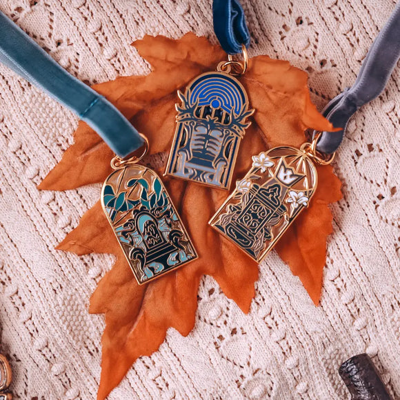 Ascend the Throne Inspired Literary Leadlight Bookmarks Enamel Pins