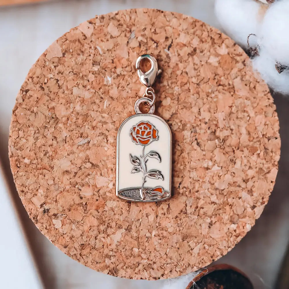 Beauty and The Beast Inspired Enchanted Rose Charm