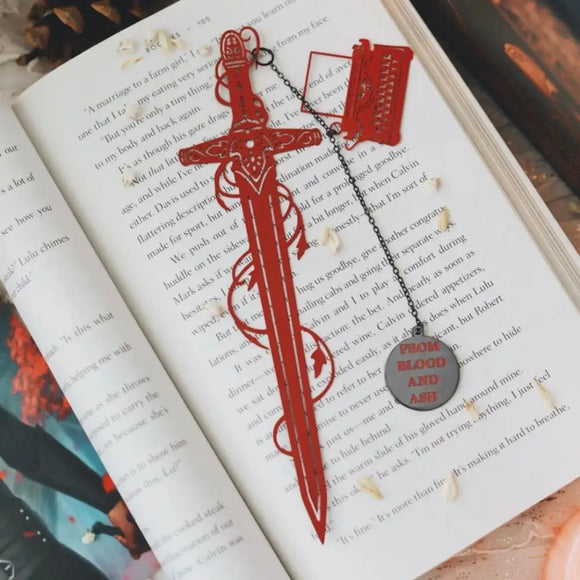 Blood and Ash Inspired: Poppy’s Dagger Metal Bookmark