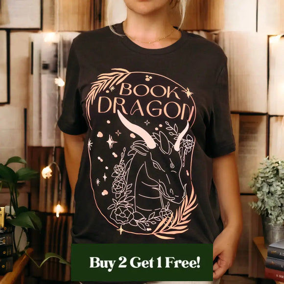 Book Dragon Inspired Tee Shirt