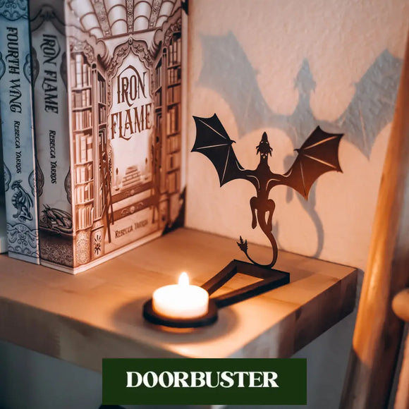 Book Dragon Tea Light Candle Holder Home