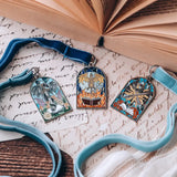 Book Dragons Inspired Literary Leadlight Bookmarks Enamel Pins