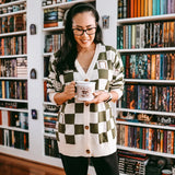 MEMBERS FIRST: Bookish Checker Cardigan Hoodie