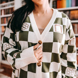 MEMBERS FIRST: Bookish Checker Cardigan Hoodie