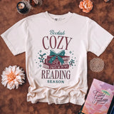 Bookish Cozy Reading Season Heavy Weight Tee Shirt