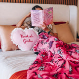 Bookish Girlie Ruffle Throw Pillow Home