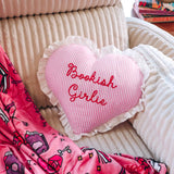 Bookish Girlie Ruffle Throw Pillow Home