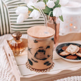 Bookmas Glass Mug Tumbler WITH STRAW Drinkware