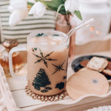 Bookmas Glass Mug Tumbler WITH STRAW Drinkware