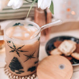 Bookmas Glass Mug Tumbler WITH STRAW Drinkware