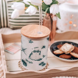 Bookmas Glass Mug Tumbler WITH STRAW Drinkware